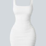 Beyaz Slim Fit Elbise