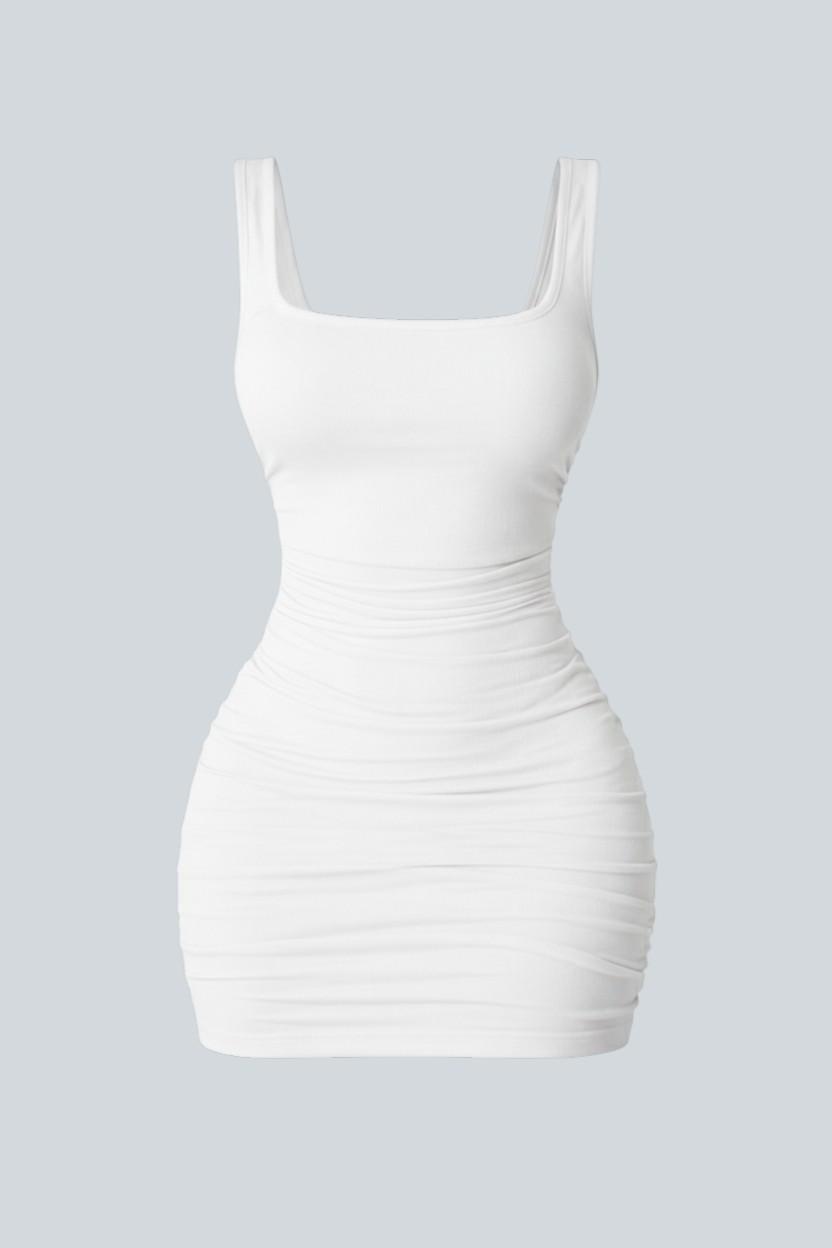 Beyaz Slim Fit Elbise