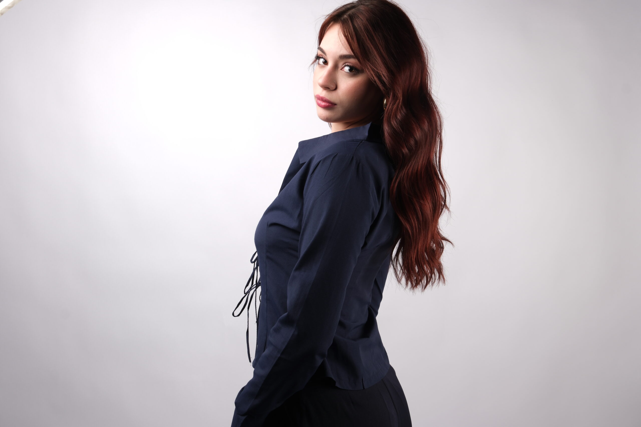 Lacivert İp Detaylı Gömlek - Görsel 4