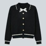 Detaylı Siyah Triko