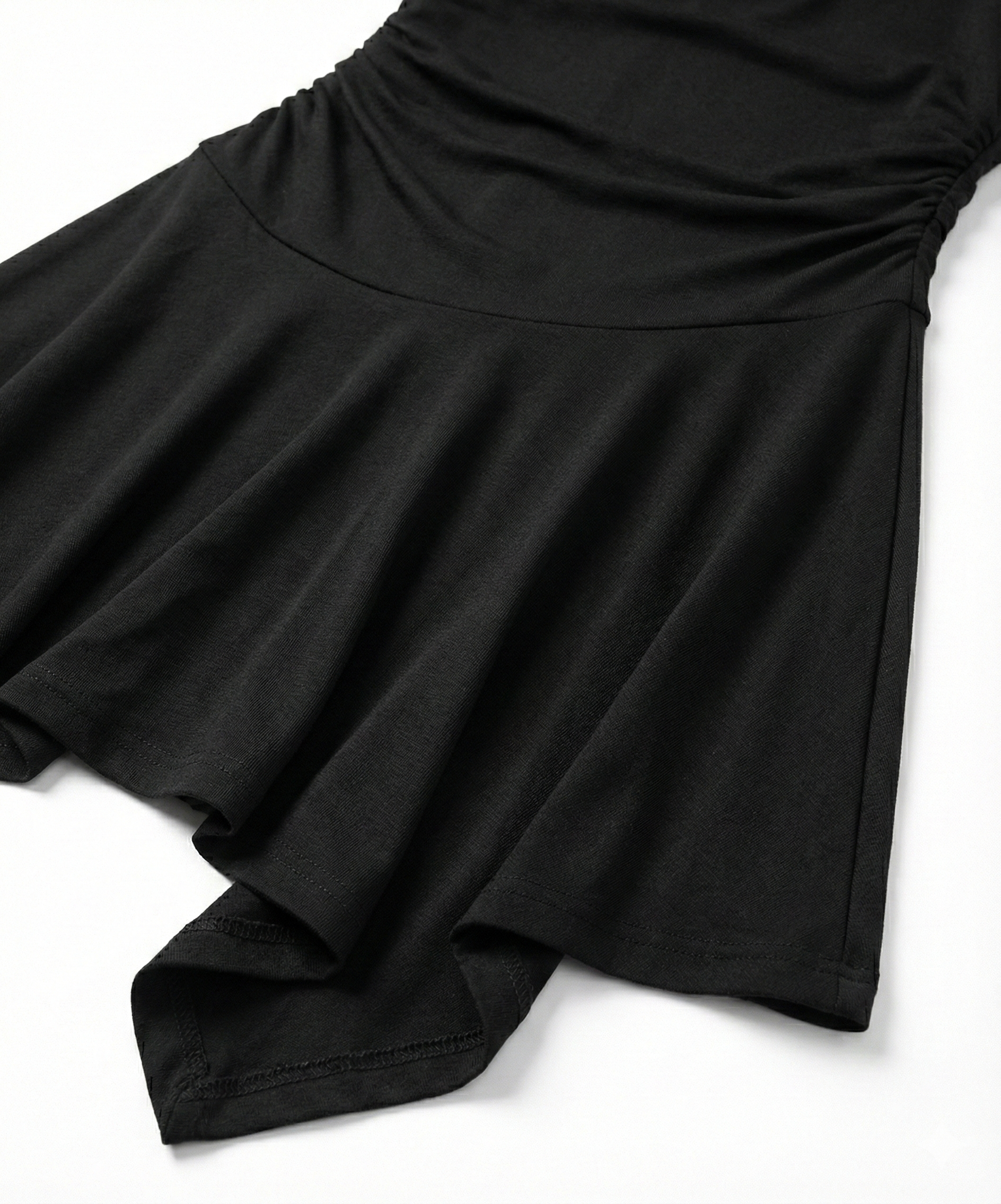 Siyah Dalgıç Kumaş Elbise - Görsel 2