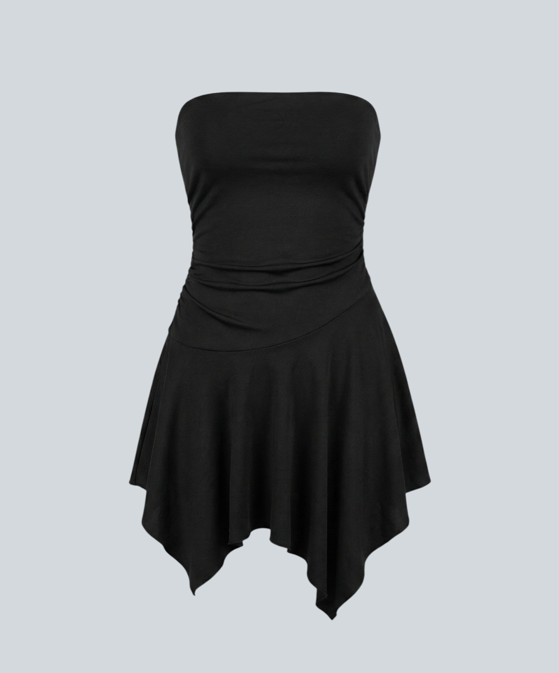 Siyah Dalgıç Kumaş Elbise