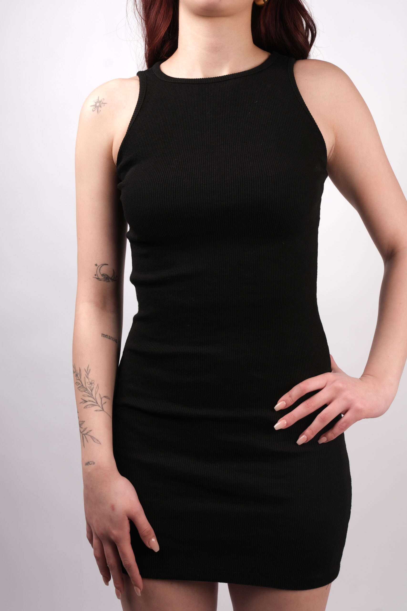 Siyah Slim Fit Elbise - Görsel 2